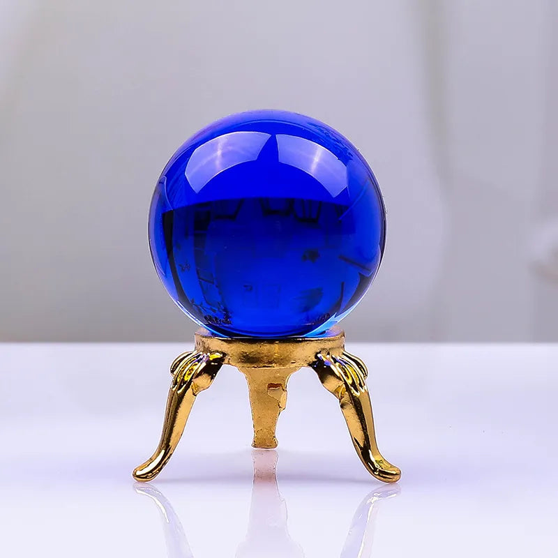Mini Boule de Cristal en Quartz Bleu