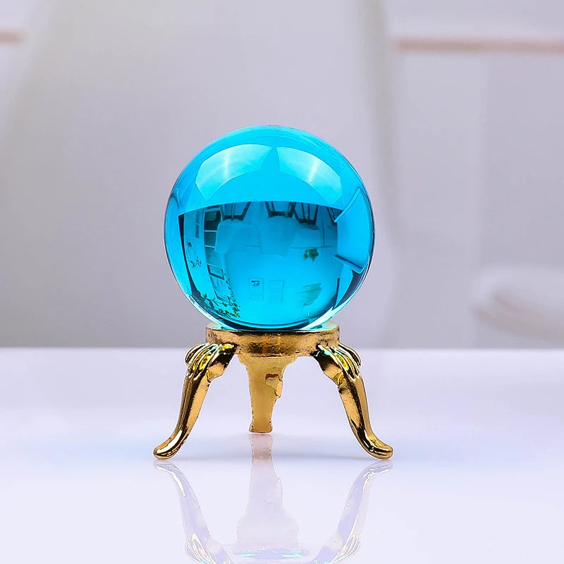 Mini Boule de Cristal en Quartz Bleu Ciel