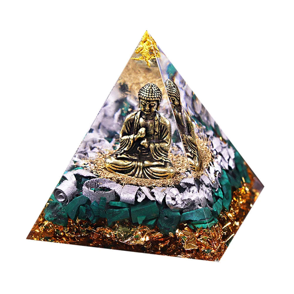 Pyramide Orgonite Bouddha Artisanale