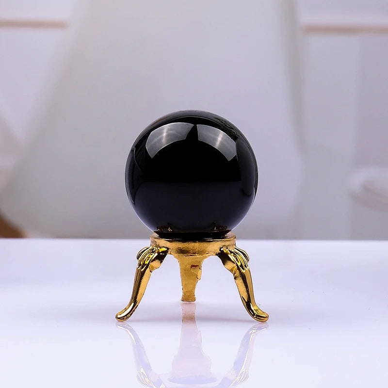 Mini Boule de Cristal en Quartz Noire