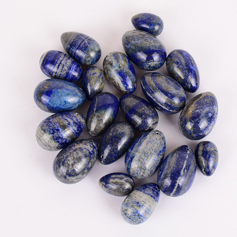 Coffret 3 Œufs de Yoni en Lapis Lazuli