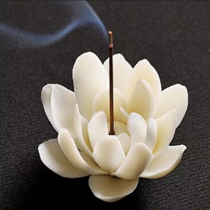 Bruleur d’Encens Fleur de Lotus en Céramique