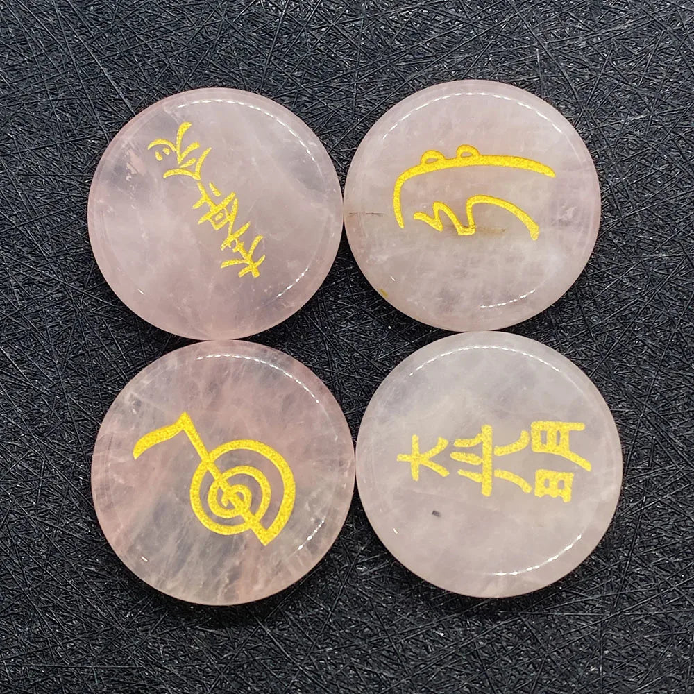 Symbole Reiki en Quartz Rose