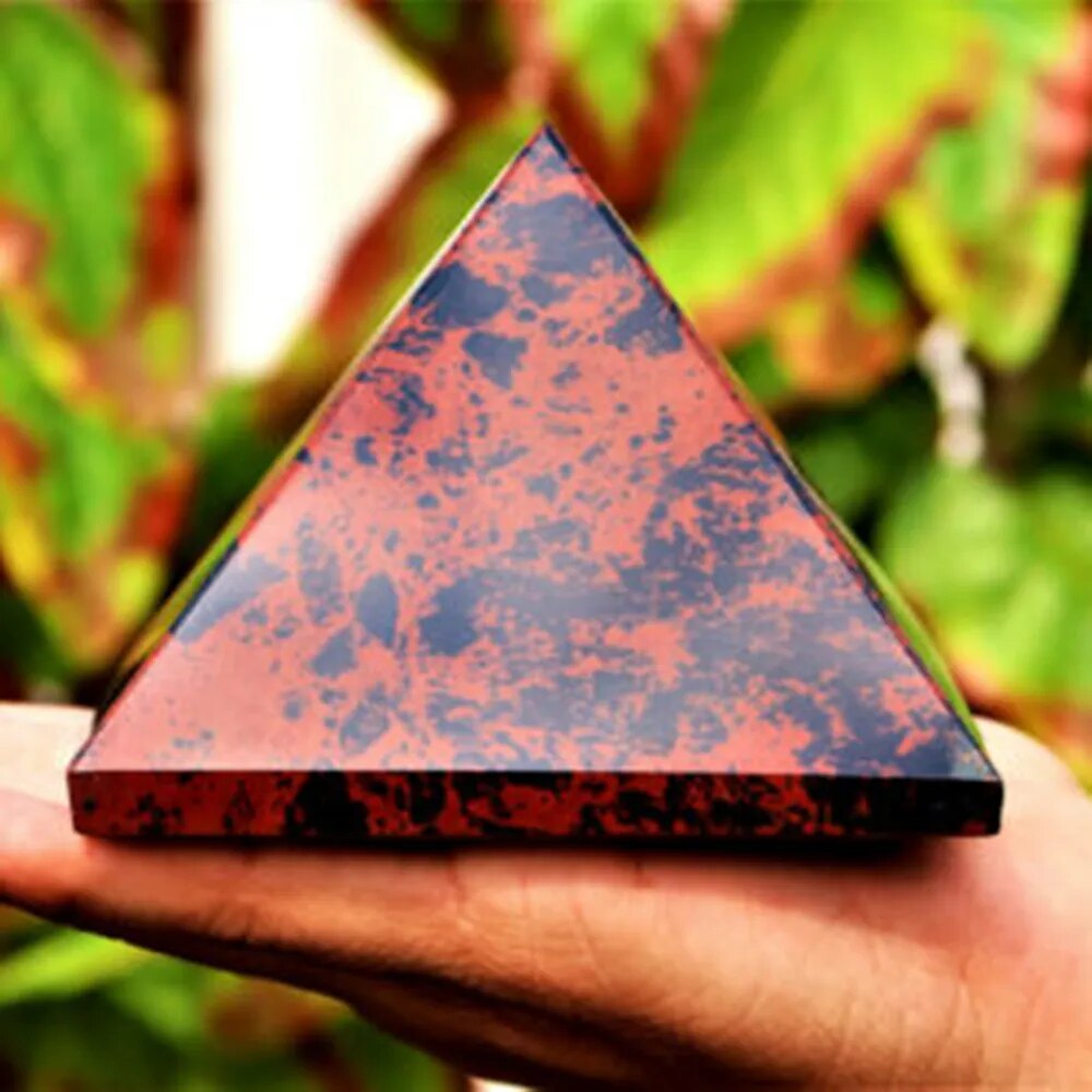 Pyramide en Obsidienne Rouge