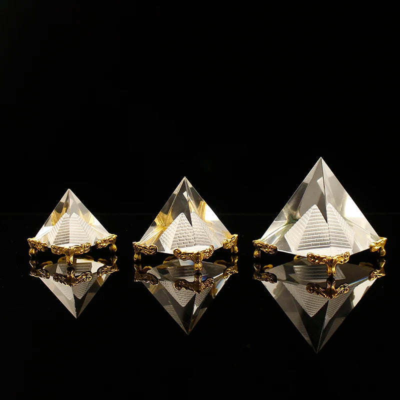 Pyramide de Cristal Égyptienne Feng Shui, Énergie de Guérison et Décoration
