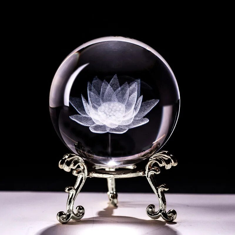 Boule de Cristal Fleur de Lotus