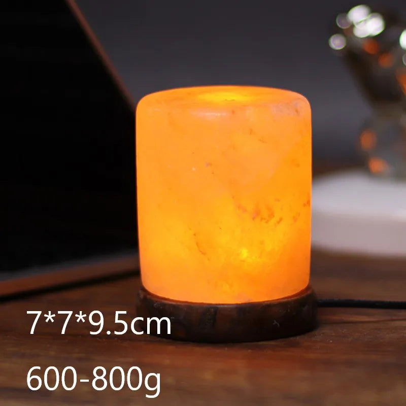 Lampe de Sel Cylindrique USB Purification & Ambiance Zen