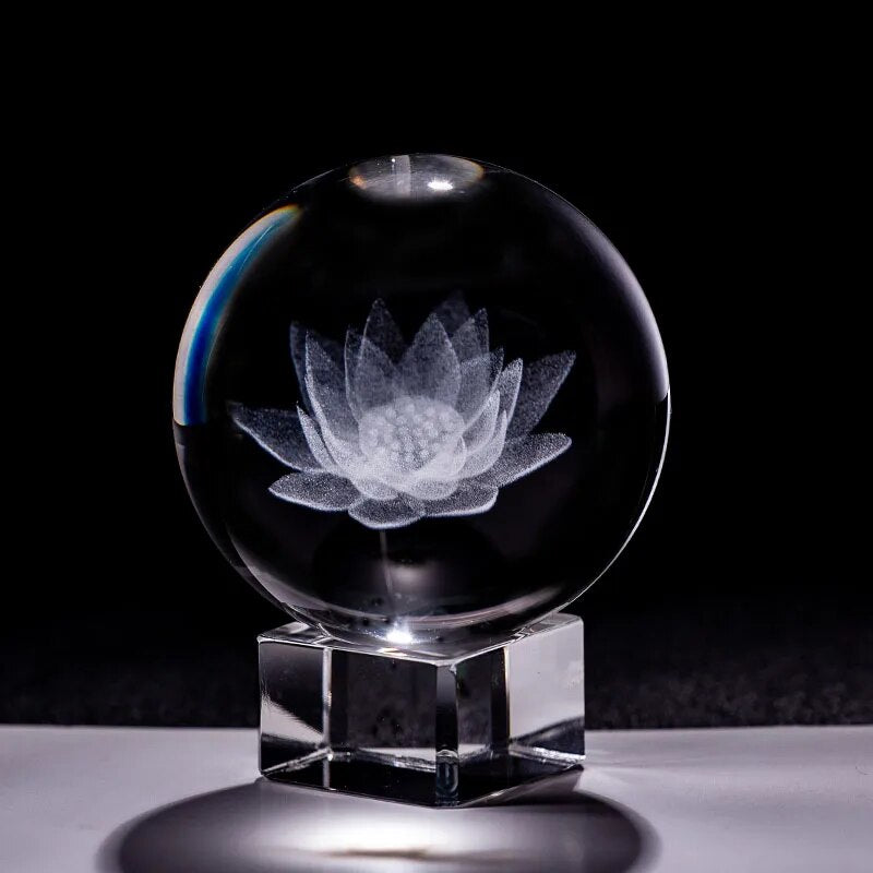 Boule de Cristal Fleur de Lotus