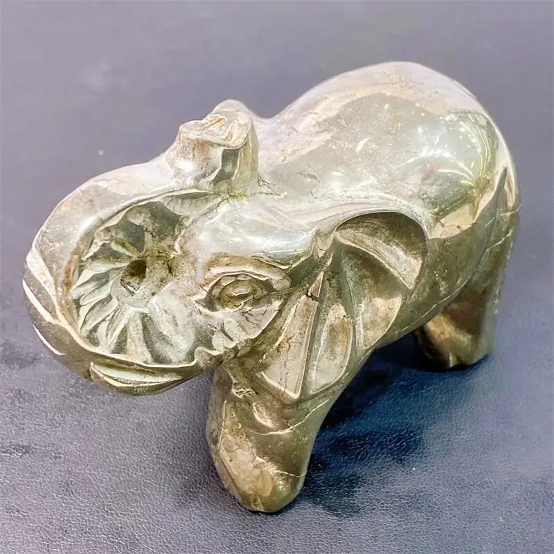 Éléphant en Pyrite Prospérité & Sagesse
