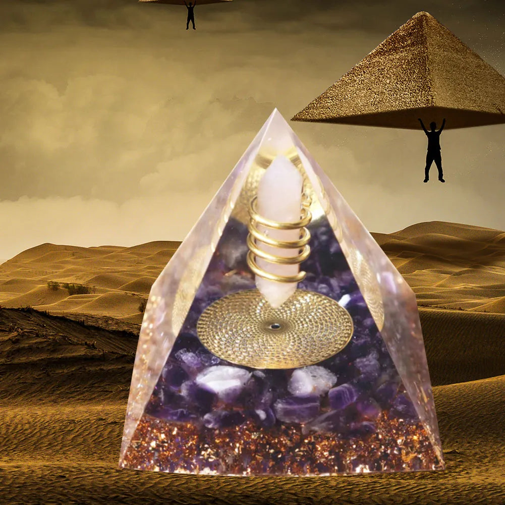 Pyramide Orgonite Énergie Cosmique <br> Richesse et Prospérité