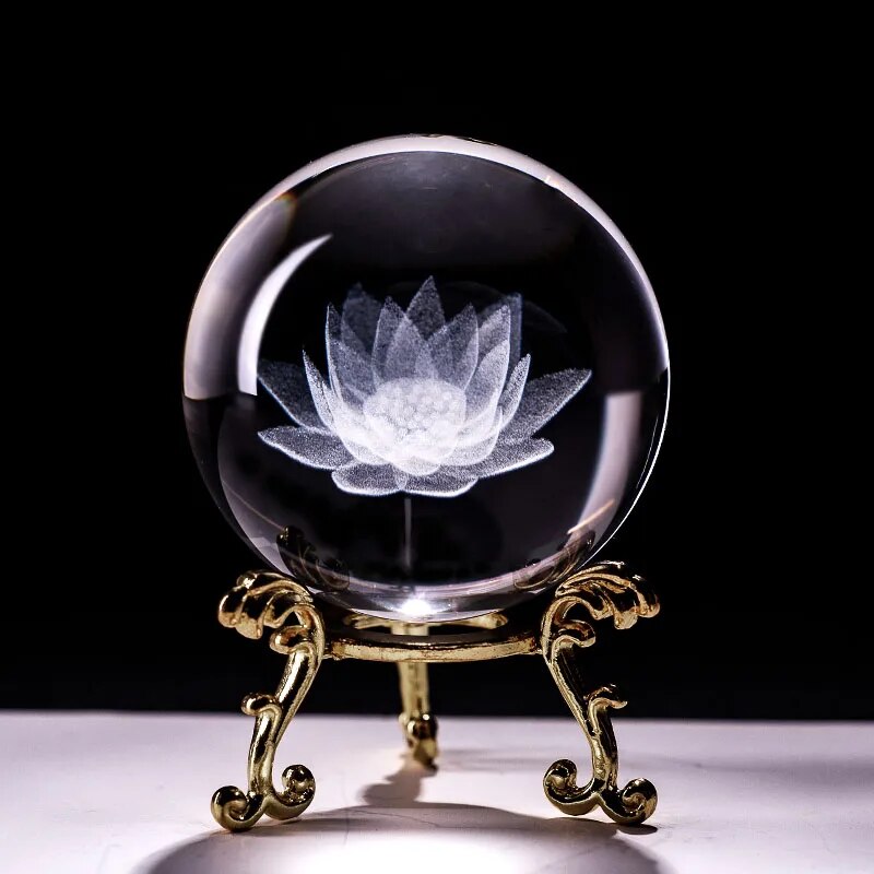 Boule de Cristal ''Fleur de Lotus''