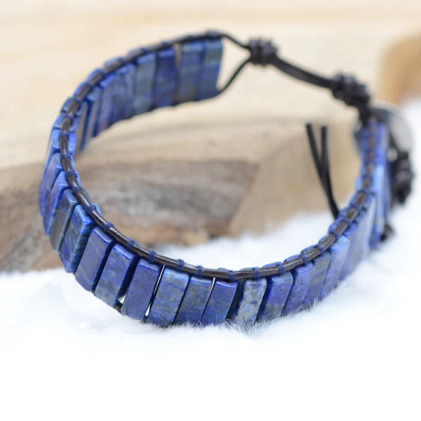 Bracelet Manchette en Lapis Lazuli