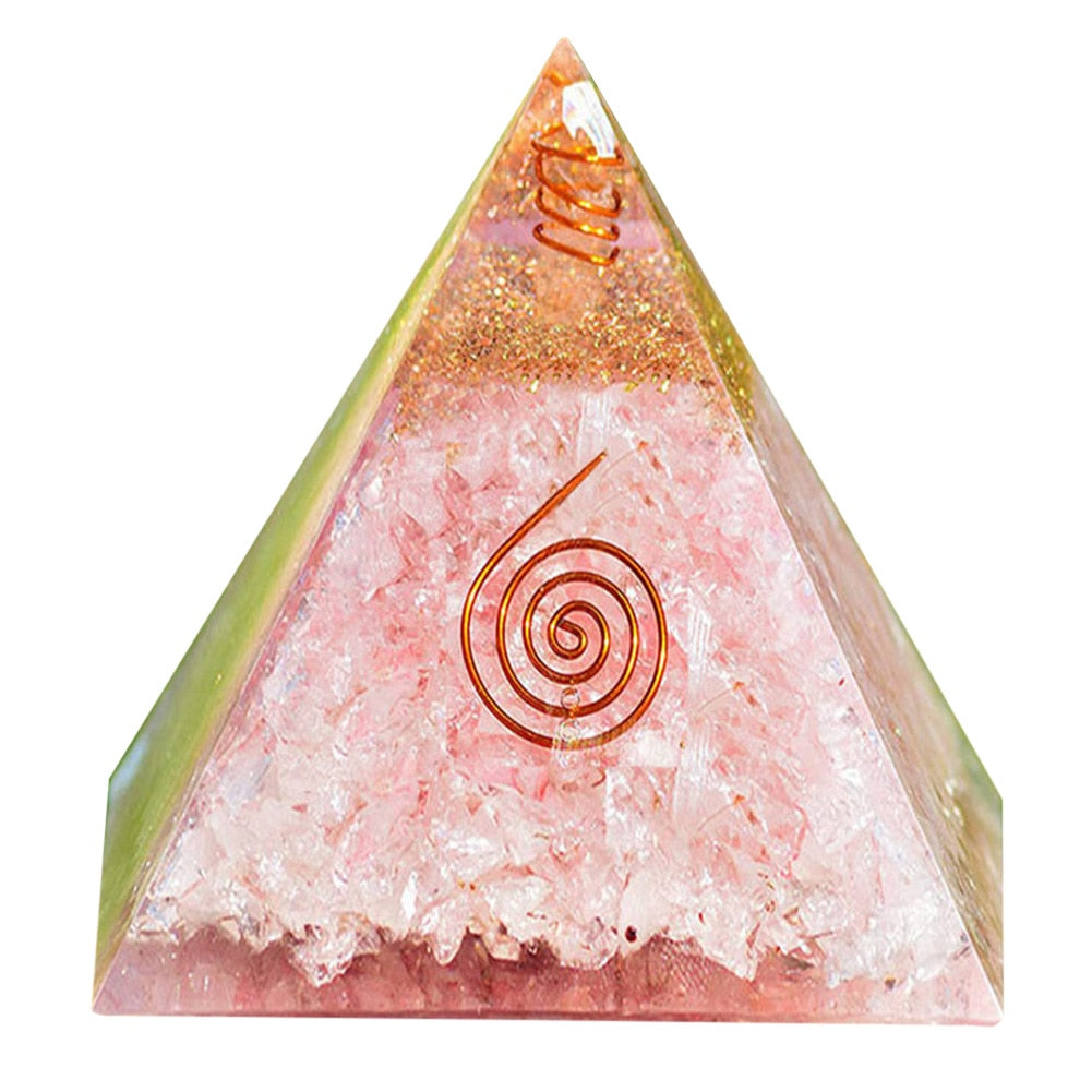 Orgone Pyramide Protection Quartz Rose