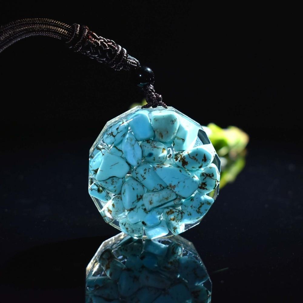 Pendentif Orgonite "Anahata" en Turquoise