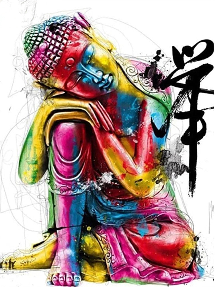 Tableau Bouddha Coloré