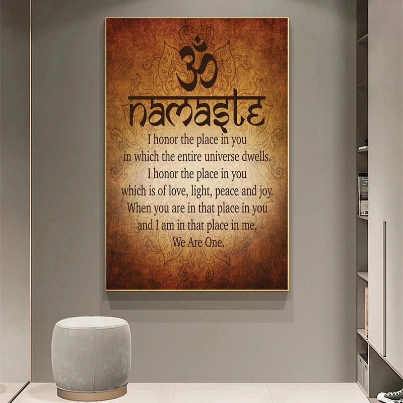 Toile Vieillie Citation de Bouddha