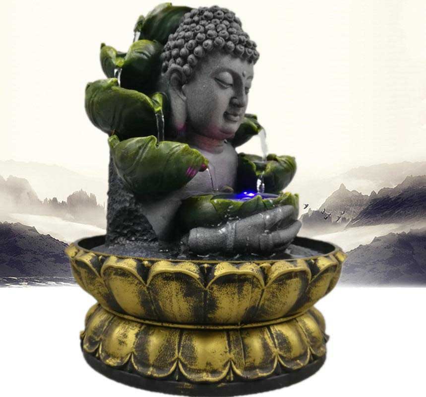 Fontaine Bouddha ''Sérénité'' Cascade LED
