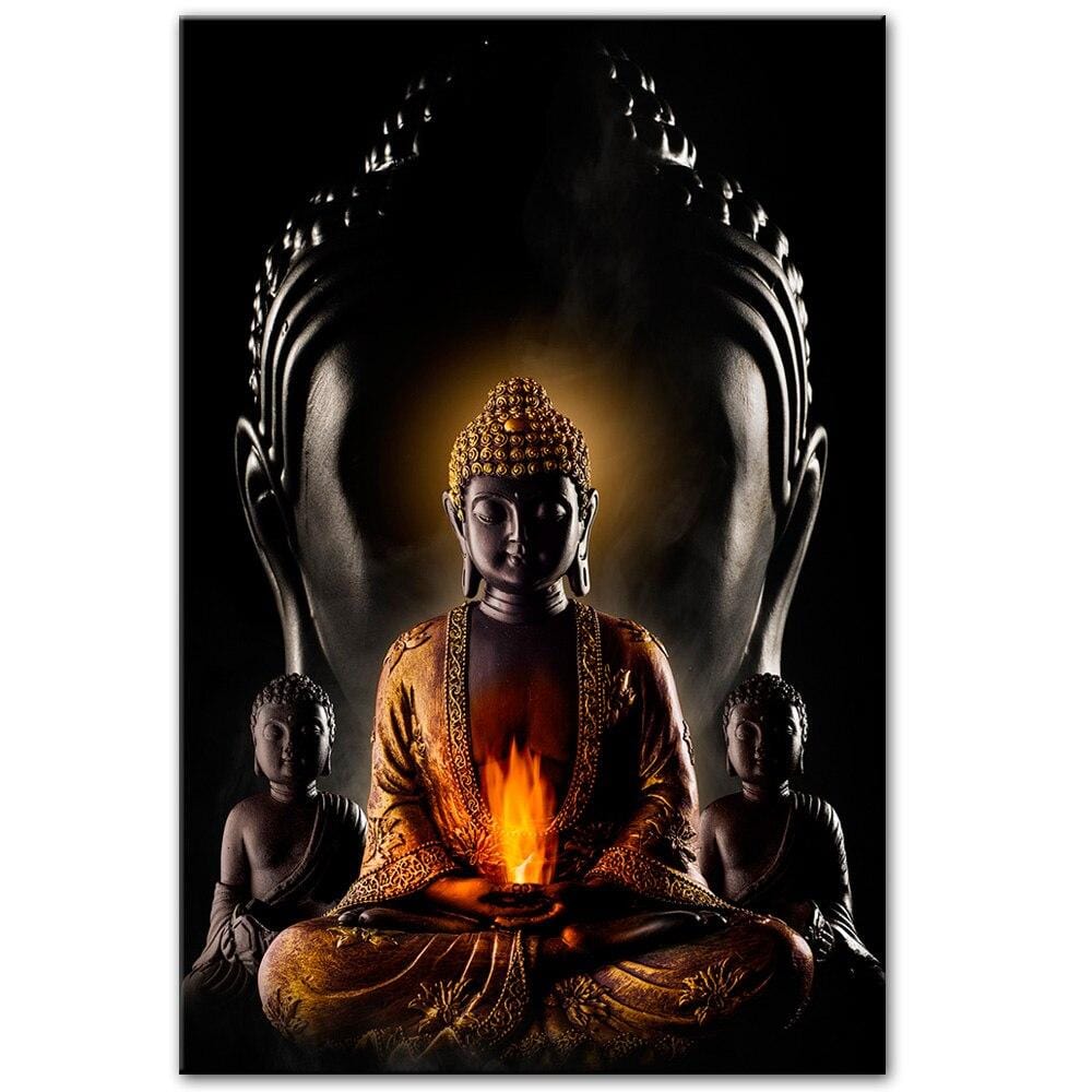 Tableau Bouddha Flamme intérieur