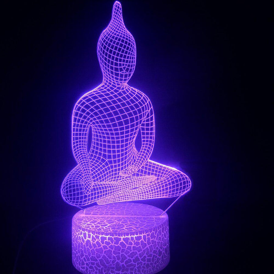 Lampe Bouddha Méditation 3D