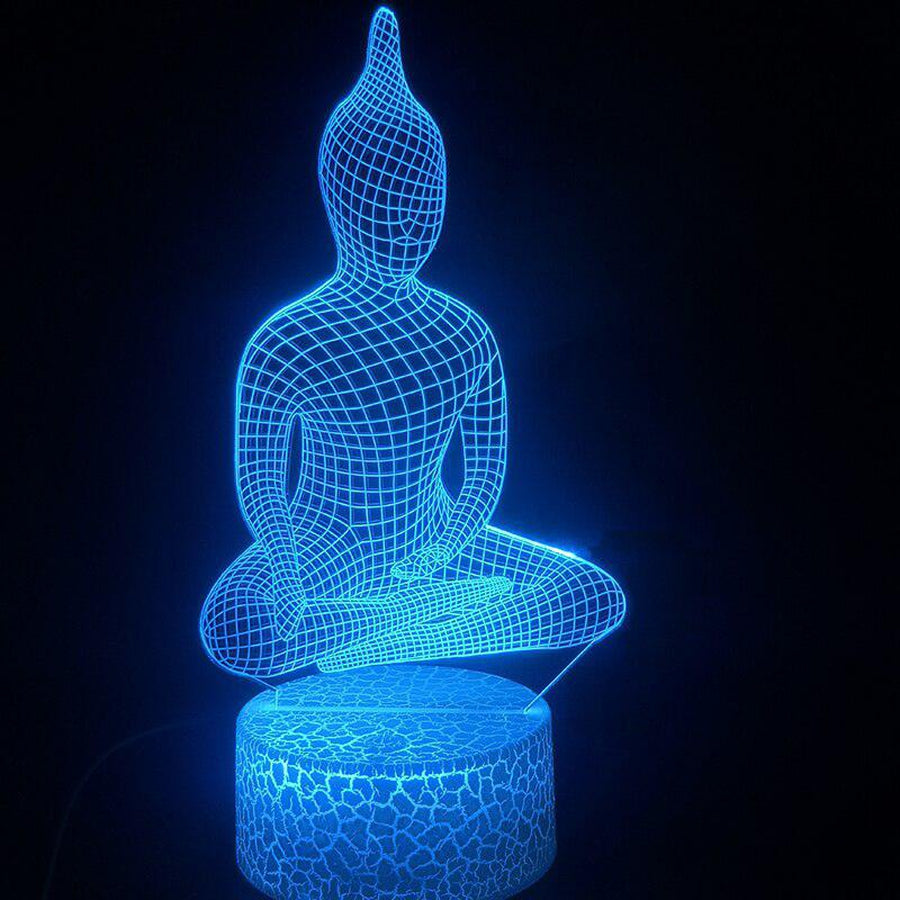 Lampe Bouddha Méditation 3D