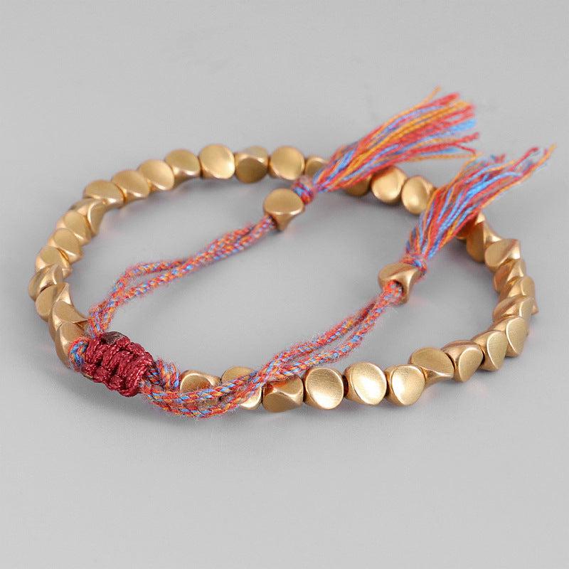 Bracelet Bouddhiste en Perles de Cuivre