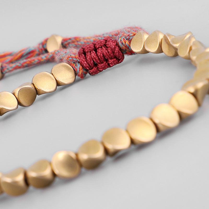 Bracelet Bouddhiste en Perles de Cuivre