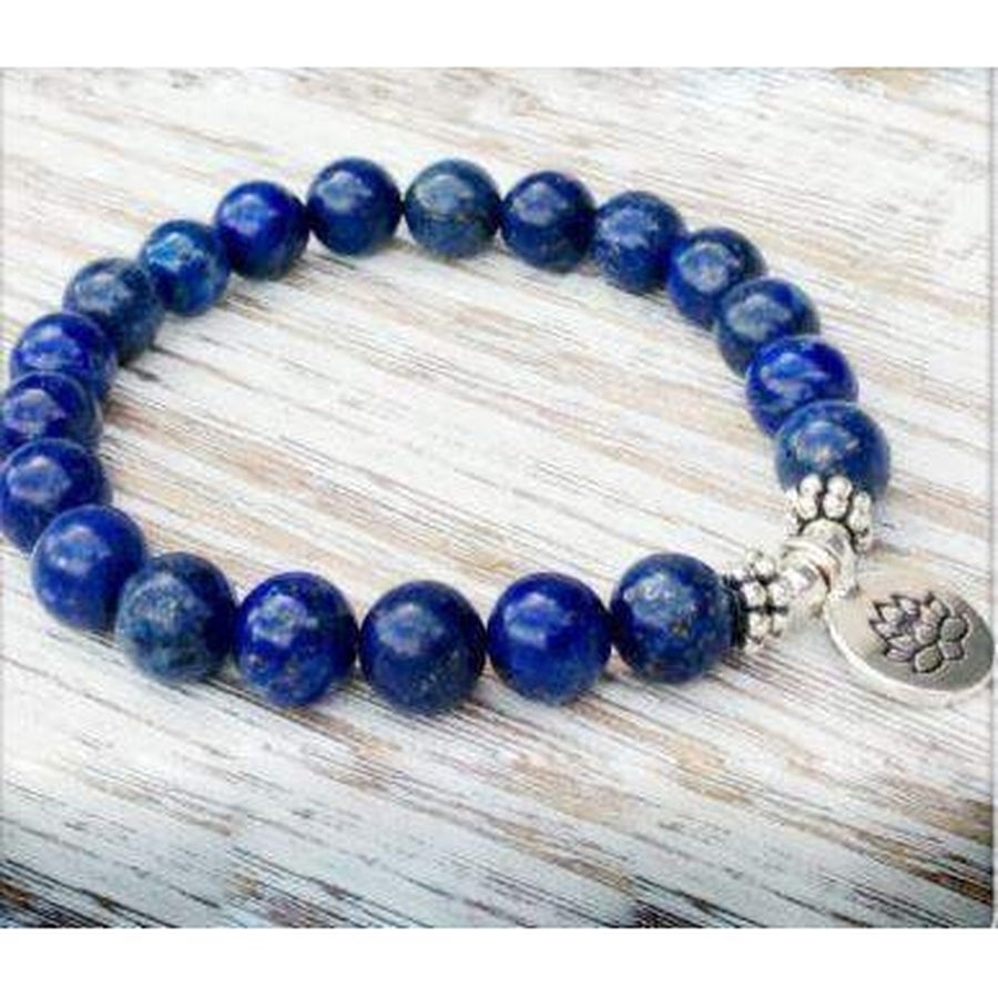 Bracelet «Lotus » en Lapis Lazuli
