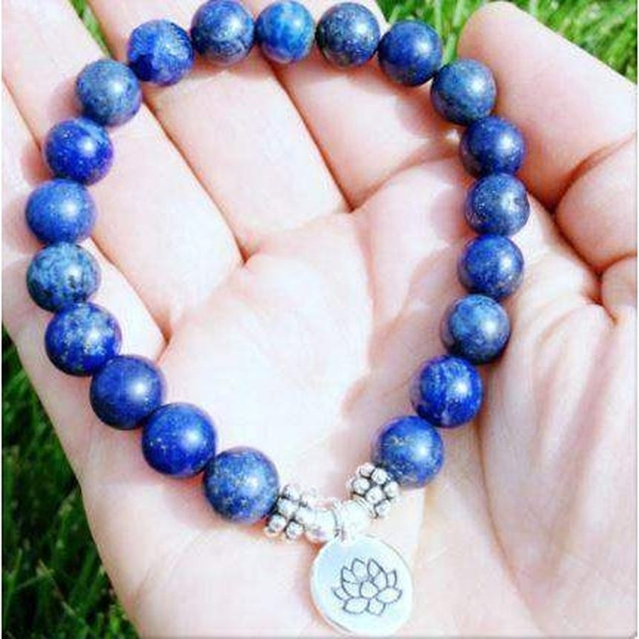 Bracelet «Lotus » en Lapis Lazuli