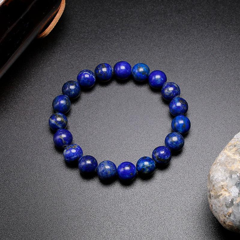Bracelet de Perles en Lapis Lazuli 