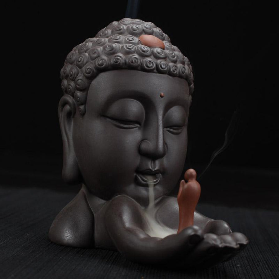 Encensoir Bouddha + 10 Cônes d'Encens Offert