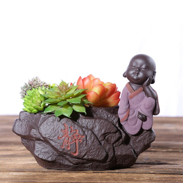 Pots de fleur Bouddha en Céramique